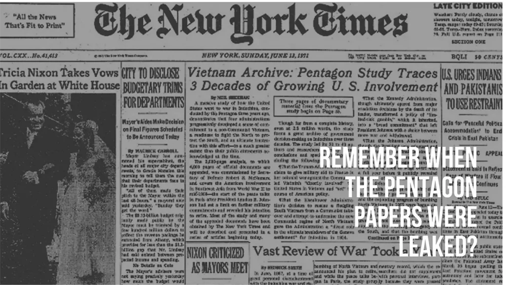 remember when the pentagon papers were leaked